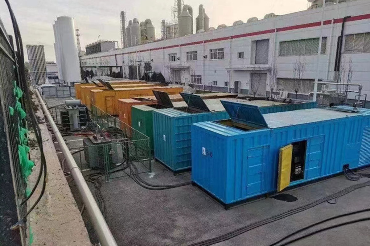 新政镇发电机租赁施工现场